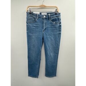 Vervet Jeans Womens 31 Petite Blue Denim High-Rise Stretch Slim Straight Leg NWT